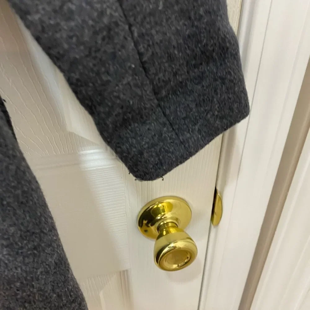 Madewell grey button front peacoat, size x small - Picture 14 of 16